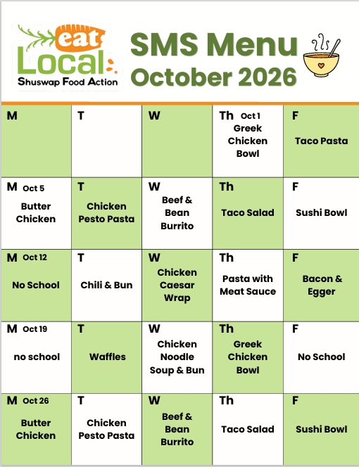 SMS Oct Menu