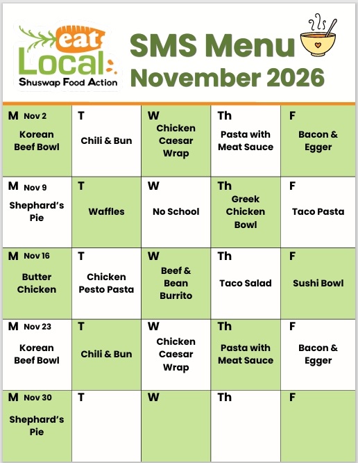 SMS Nov Menu